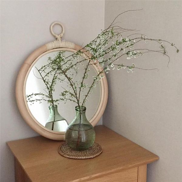 rattan wall mirror decoration maison nordic korean japan style vintage handmade home hanging decor round make up mirrors
rattan wall mirror decoration maison nordic korean japan style vintage handmade home hanging decor round make up mirrors