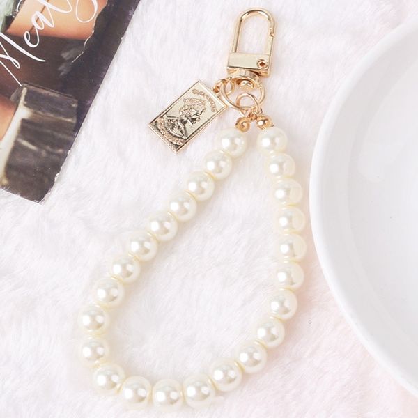 sublimation new creative ancient coin pearl keychain for women ladies bag pendant accessories, Silver
sublimation new creative ancient coin pearl keychain for women ladies bag pendant accessories, Silver