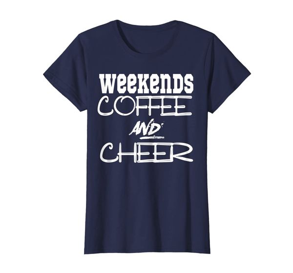 womens weekends coffee and cheer mom cheerleading parent shirt, White;black
womens weekends coffee and cheer mom cheerleading parent shirt, White;black