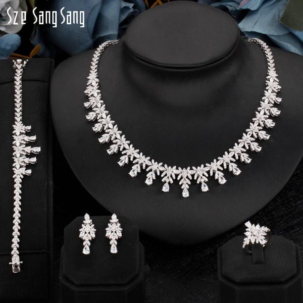 earrings & necklace arrivals 4 pcs women fashion jewelry set for wedding engagement cubic zirconia gift beautiful bridal jewell, Silver
earrings & necklace arrivals 4 pcs women fashion jewelry set for wedding engagement cubic zirconia gift beautiful bridal jewell, Silver