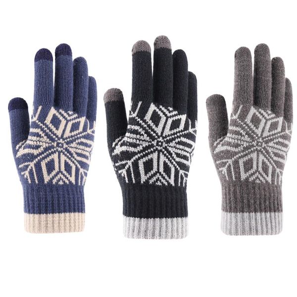 five fingers gloves snowflake pattern full finger for men women touchscreen cotton winter keep warm mittens guantes, Blue;gray
five fingers gloves snowflake pattern full finger for men women touchscreen cotton winter keep warm mittens guantes, Blue;gray