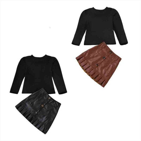 sping fashion kids baby girl clothing solid knitted long sleeve sweater button pu a-line skirt 2pcs black brown, White
sping fashion kids baby girl clothing solid knitted long sleeve sweater button pu a-line skirt 2pcs black brown, White