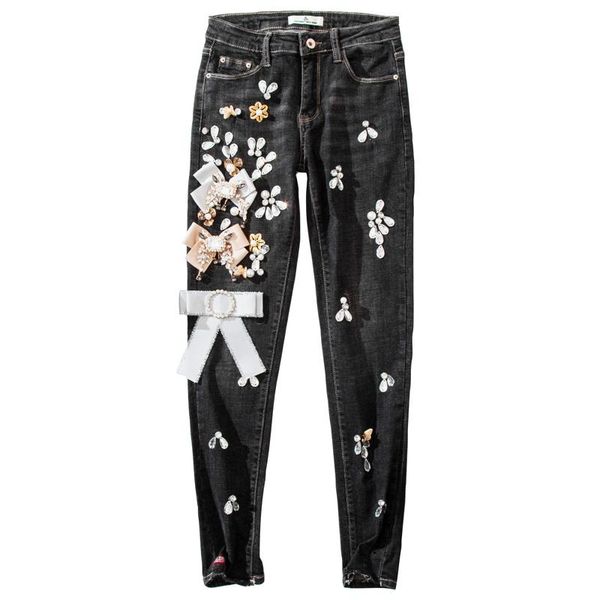 women's jeans plus size 26-30 women stretch denim pencil beading diamond rhinestone black skinny, Blue
women's jeans plus size 26-30 women stretch denim pencil beading diamond rhinestone black skinny, Blue