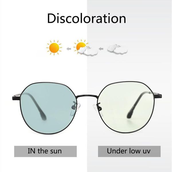 fashion sunglasses frames pochromic glasses women men anti blue light blocking transition discoloration sun eyeglasses uv400 eyewear, Black 
fashion sunglasses frames pochromic glasses women men anti blue light blocking transition discoloration sun eyeglasses uv400 eyewear, Black