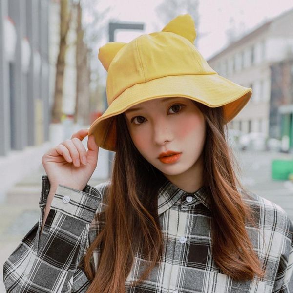 cute cat ears bucket hats fashion sweet ruffled fishermen hat solid color caps for women and girls gifts wide brim, Blue;gray
cute cat ears bucket hats fashion sweet ruffled fishermen hat solid color caps for women and girls gifts wide brim, Blue;gray
