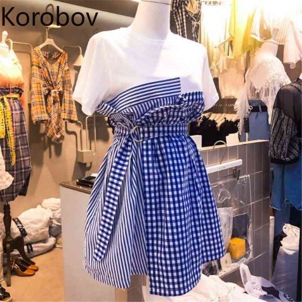 korobov harajuku hit color patchwork women dress korean streetwear high waist female dresses o neck short sleeve vestidos 210430, Black;gray
korobov harajuku hit color patchwork women dress korean streetwear high waist female dresses o neck short sleeve vestidos 210430, Black;gray