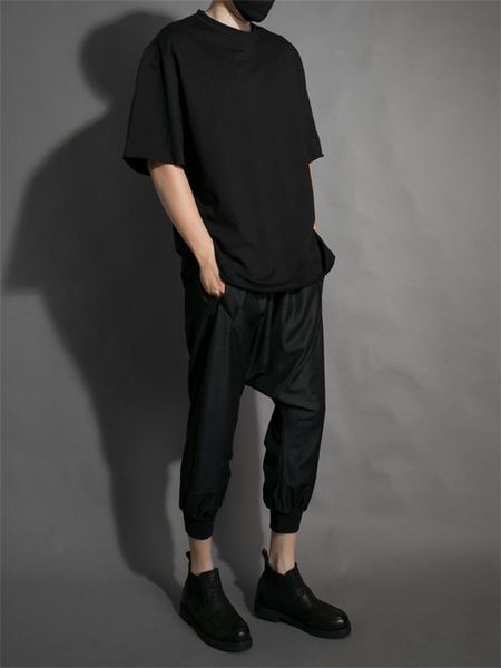men's pants classic dark aesthetic personality brand crossover crotch loose little feet harun nine minute, Black
men's pants classic dark aesthetic personality brand crossover crotch loose little feet harun nine minute, Black