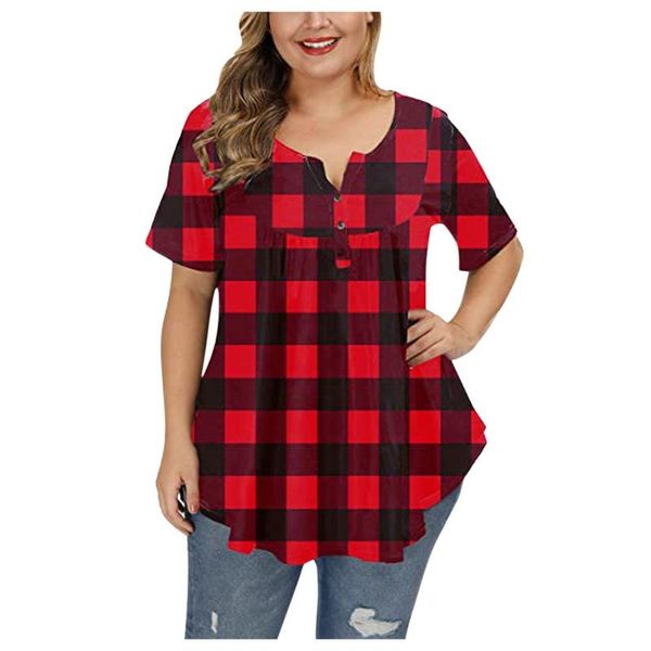 women's blouses & shirts plus size shirt casual loose o-neck button blouse and streetwear fashion plaid lattice print blusas camisas, White
women's blouses & shirts plus size shirt casual loose o-neck button blouse and streetwear fashion plaid lattice print blusas camisas, White