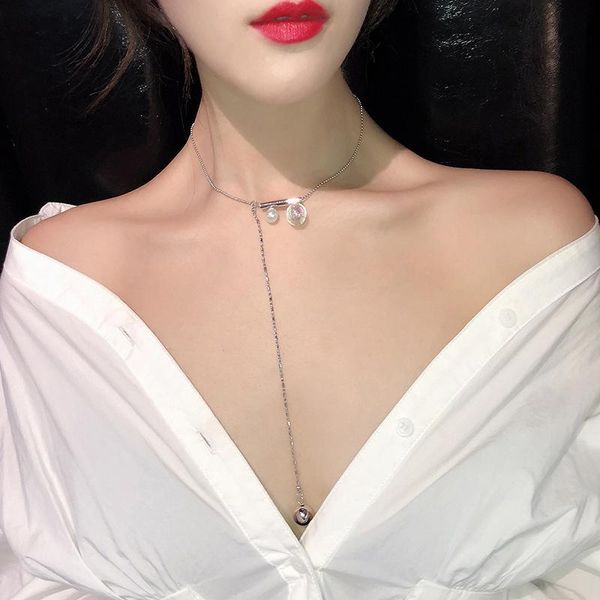women simple neck accessories collarbone chain necklace cold wind pendant chokers, Golden;silver
women simple neck accessories collarbone chain necklace cold wind pendant chokers, Golden;silver