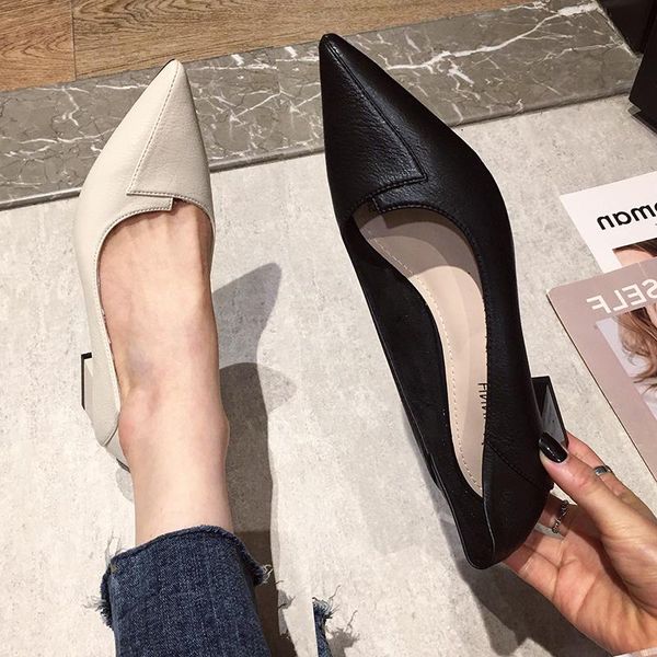 dress shoes 2021 single women shallow mouth comfortable soft leather women's spring and summer work wild pointed high heels, Black
dress shoes 2021 single women shallow mouth comfortable soft leather women's spring and summer work wild pointed high heels, Black