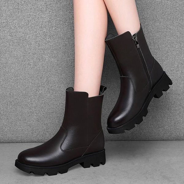 boots platform genuine cow leather ankle women thick high heels shoes woman autumn winter black motorcycle n0037
boots platform genuine cow leather ankle women thick high heels shoes woman autumn winter black motorcycle n0037