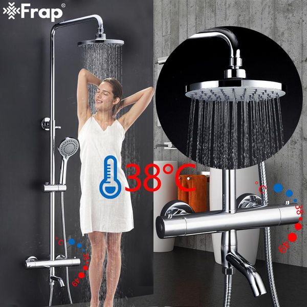 frap shower system thermostatic bathroom mixer set bath waterfall rain head faucet tap bathtub sets
frap shower system thermostatic bathroom mixer set bath waterfall rain head faucet tap bathtub sets