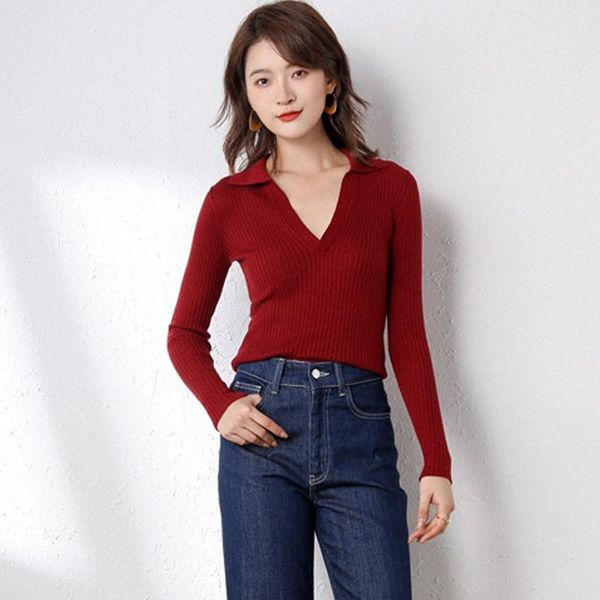 women's sweaters green white grey knitted pullovers collar sweater 2021 autumn winter orange office ladies england style elastic, White;black
women's sweaters green white grey knitted pullovers collar sweater 2021 autumn winter orange office ladies england style elastic, White;black