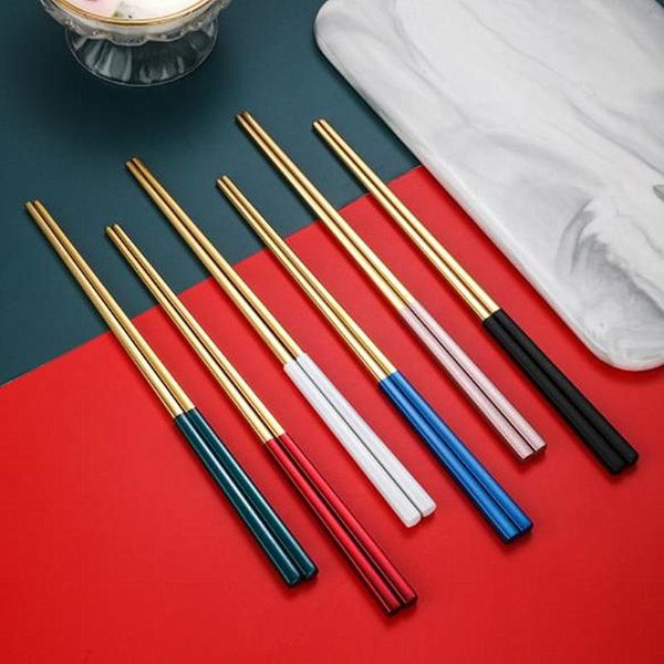 pairs stainless steel chopsticks metal tableware non-slip can be reused multicolor wedding party holiday supplies
pairs stainless steel chopsticks metal tableware non-slip can be reused multicolor wedding party holiday supplies