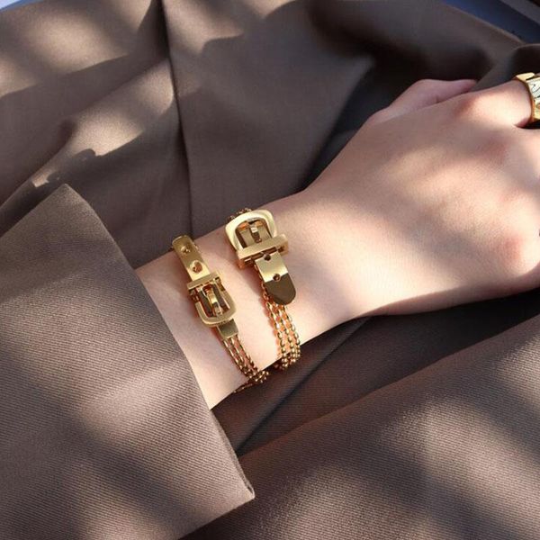 1pcs fashion titanium steel beads chain bracelet for women belt buckle gold plated jewelry gift link,, Black
1pcs fashion titanium steel beads chain bracelet for women belt buckle gold plated jewelry gift link,, Black