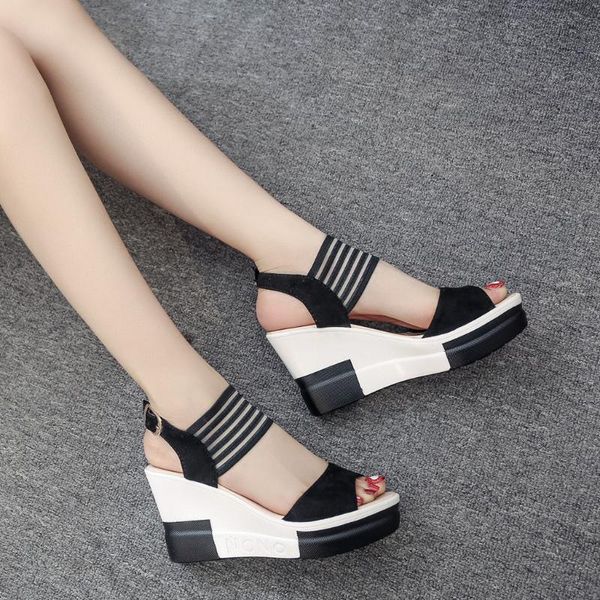 dress shoes retro womens fashion open toe ankle platform wedges ladies roman sandals buty damskie mujer, Black
dress shoes retro womens fashion open toe ankle platform wedges ladies roman sandals buty damskie mujer, Black