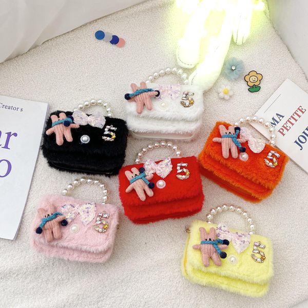 sweet princess accessories pearl children's messenger purse girl's fashion korean version foreign style parent child hair handbag, White
sweet princess accessories pearl children's messenger purse girl's fashion korean version foreign style parent child hair handbag, White