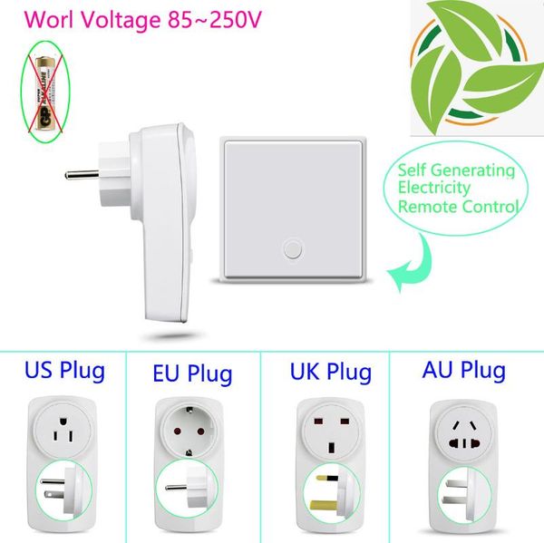 smart home control 85v~250v us/eu/uk plug outlet switch self generating electricity remote wall panel socket 220v 110v
smart home control 85v~250v us/eu/uk plug outlet switch self generating electricity remote wall panel socket 220v 110v