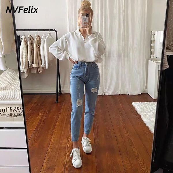women's jeans classic high waist straight loose balloon tapered mom ripped fashion harem trousers y2k baggy woman clothes, Blue
women's jeans classic high waist straight loose balloon tapered mom ripped fashion harem trousers y2k baggy woman clothes, Blue