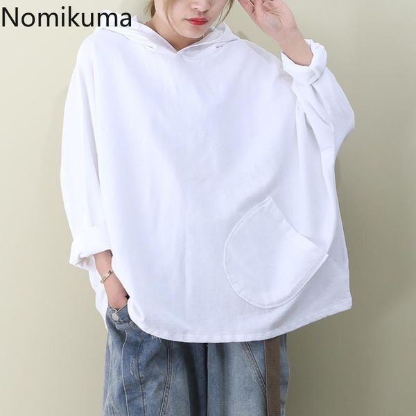 nomikuma korean causal oversized hoodie long sleeve hooded sweatshirts spring new pocket women pullover jumpers 6f872 210427, Black
nomikuma korean causal oversized hoodie long sleeve hooded sweatshirts spring new pocket women pullover jumpers 6f872 210427, Black