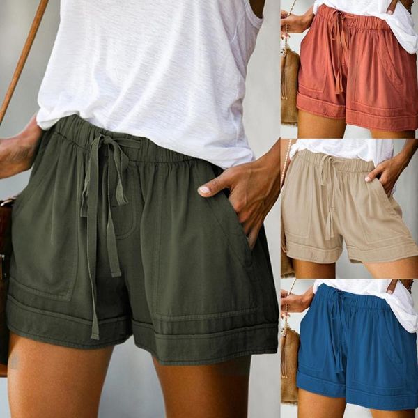 women's shorts lady solid color women elastic high waist woman summer casual short loose plus size femme, White;black
women's shorts lady solid color women elastic high waist woman summer casual short loose plus size femme, White;black