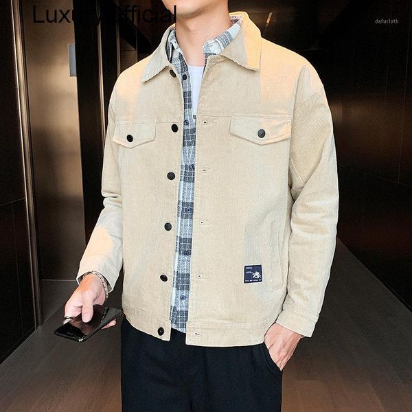 men's casual shirts corduroy jacket spring autumn clothes work fashion brand wear, White;black
men's casual shirts corduroy jacket spring autumn clothes work fashion brand wear, White;black