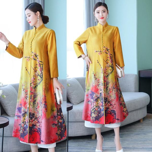 women's trench coats long yellow coat fashion women plus size windbreaker chinese elegant vintage cardigan print floral winter 2021 clo, Tan;black
women's trench coats long yellow coat fashion women plus size windbreaker chinese elegant vintage cardigan print floral winter 2021 clo, Tan;black