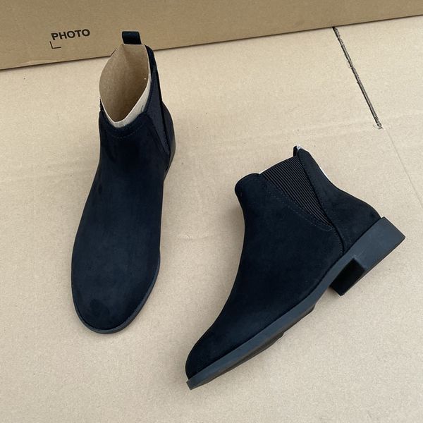 2021 british single wind v-mouth autumn chelsea women's short boots 39-41 large, Black
2021 british single wind v-mouth autumn chelsea women's short boots 39-41 large, Black