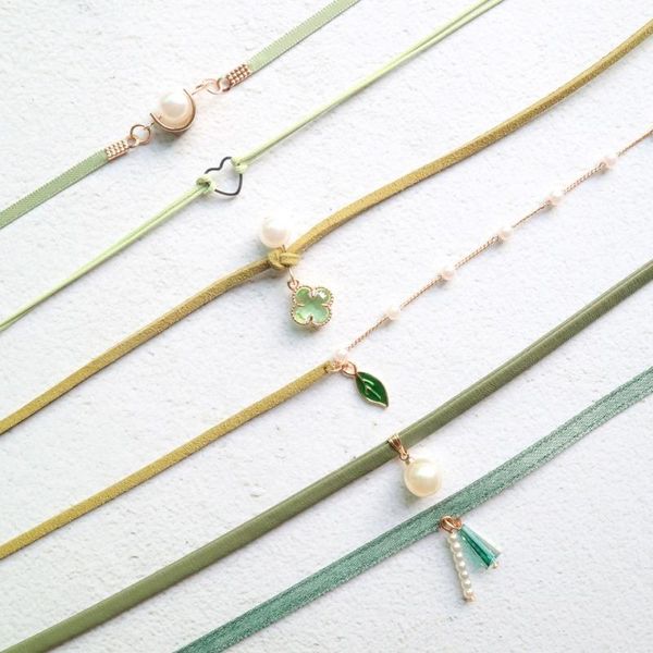 chains jewelry spring color super fairy gas forest girl crystal green leaf pendant choker neck chain clavicle necklace, Silver
chains jewelry spring color super fairy gas forest girl crystal green leaf pendant choker neck chain clavicle necklace, Silver