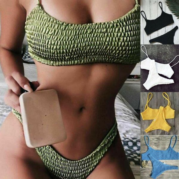 women's swimwear women push-up padded bra bandage bikini set swimsuit e bathing, White;black
women's swimwear women push-up padded bra bandage bikini set swimsuit e bathing, White;black