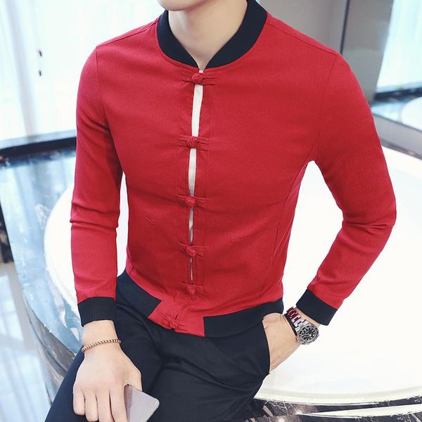 men's jackets autumn men style retro chinese wind button buckle coat color three piece of silm fit leisure man, Black;brown
men's jackets autumn men style retro chinese wind button buckle coat color three piece of silm fit leisure man, Black;brown