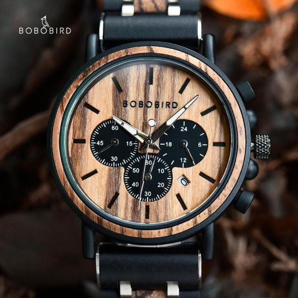 wristwatches bobo bird wooden mens watch 2021 luxury quartz watches for men wood timepieces chronograph clocks gift box oem relogio masculin, Slivery;brown
wristwatches bobo bird wooden mens watch 2021 luxury quartz watches for men wood timepieces chronograph clocks gift box oem relogio masculin, Slivery;brown