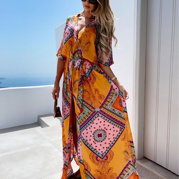 casual dresses summer women boho beach print long maxi woman party night elegant dress sundress 2021 vestidos de mujer, Black;gray
casual dresses summer women boho beach print long maxi woman party night elegant dress sundress 2021 vestidos de mujer, Black;gray