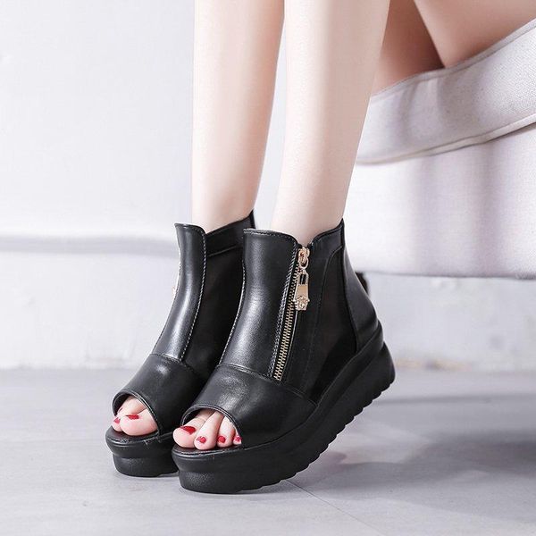 black white platform sandals women casual peep toe summer breathable mesh thick sole cover heel
black white platform sandals women casual peep toe summer breathable mesh thick sole cover heel