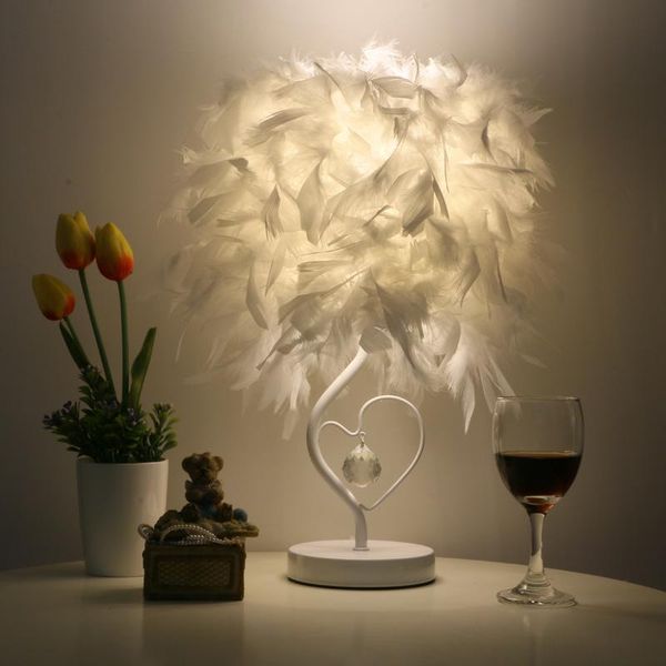 table lamps modern lamp feather bedside living room bedroom crystal nordic romantic desk us eu plug e27 led light 
table lamps modern lamp feather bedside living room bedroom crystal nordic romantic desk us eu plug e27 led light