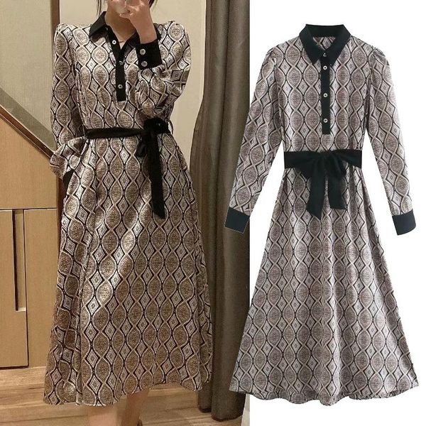 fashion shirt turn-down collar print spliced dresses ladies long sleeve slim vestidos spring midi lace up dress casual, Black;gray
fashion shirt turn-down collar print spliced dresses ladies long sleeve slim vestidos spring midi lace up dress casual, Black;gray