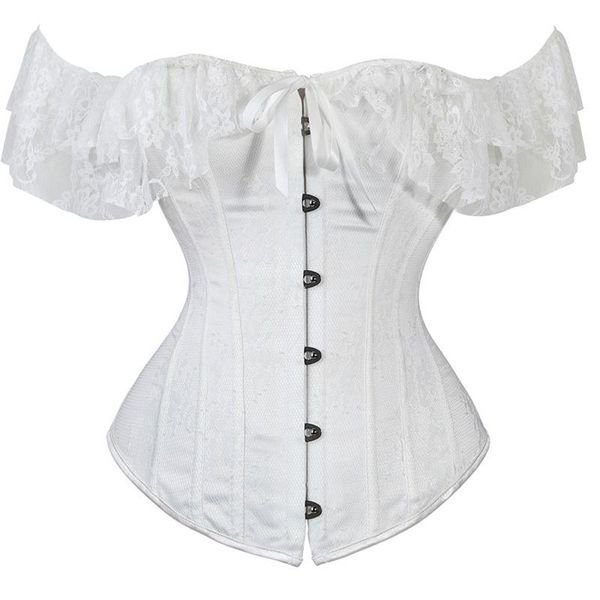 women corset bustiers white wedding party korse lace see through waist slimming punk goth korset femme corsage support, Black;gray
women corset bustiers white wedding party korse lace see through waist slimming punk goth korset femme corsage support, Black;gray