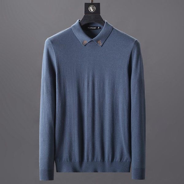 men's sweaters elegant fashion ~ gold thread embroidery small lapel slim casual pullover sweater autumn, White;black
men's sweaters elegant fashion ~ gold thread embroidery small lapel slim casual pullover sweater autumn, White;black