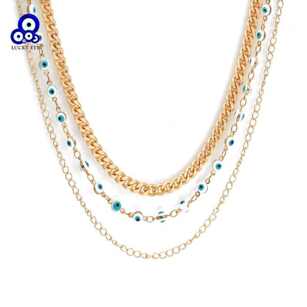 pendant necklaces lucky eye multi layer turkish evil necklace gold color long cuban link chain for women girls fashion jewelry be237, Silver
pendant necklaces lucky eye multi layer turkish evil necklace gold color long cuban link chain for women girls fashion jewelry be237, Silver