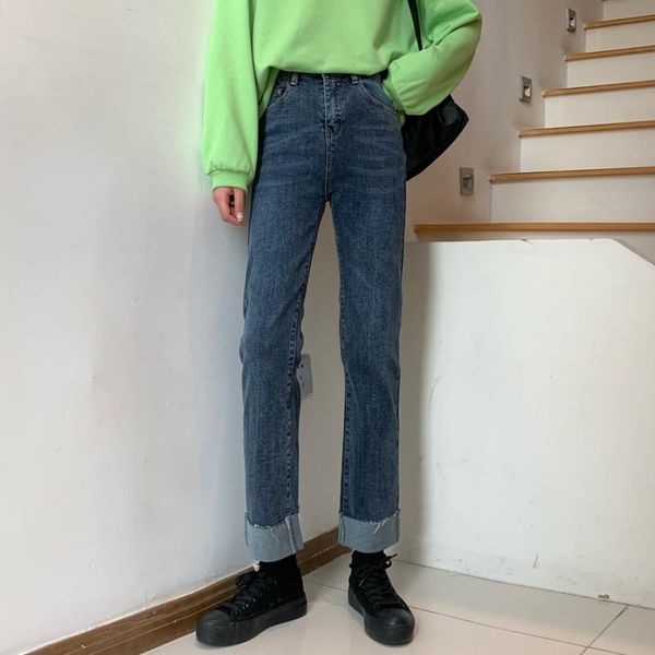 autumn high waist straight jeans pant for women loose streetwear solid buttons zipper casual female denim ladies 2021 women's, Blue
autumn high waist straight jeans pant for women loose streetwear solid buttons zipper casual female denim ladies 2021 women's, Blue