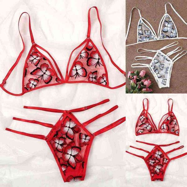 nxy set 2pc lingerie butterfly embroidery no steel ring underwear g string women' underpants erotic 1203, Red;black
nxy set 2pc lingerie butterfly embroidery no steel ring underwear g string women' underpants erotic 1203, Red;black