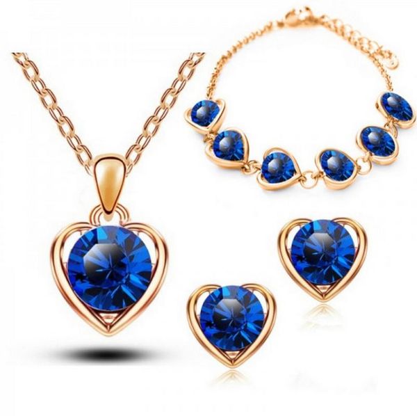 earrings & necklace jewelry sets fashion accessories heart necklaces bracelet austrian crystal for woman girls gift set, Silver
earrings & necklace jewelry sets fashion accessories heart necklaces bracelet austrian crystal for woman girls gift set, Silver