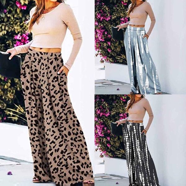 women's pants & capris elastic waist wide-leg fashion blue spring autumn loose casual high-waist trousers ladies chic 2021, Black;white
women's pants & capris elastic waist wide-leg fashion blue spring autumn loose casual high-waist trousers ladies chic 2021, Black;white