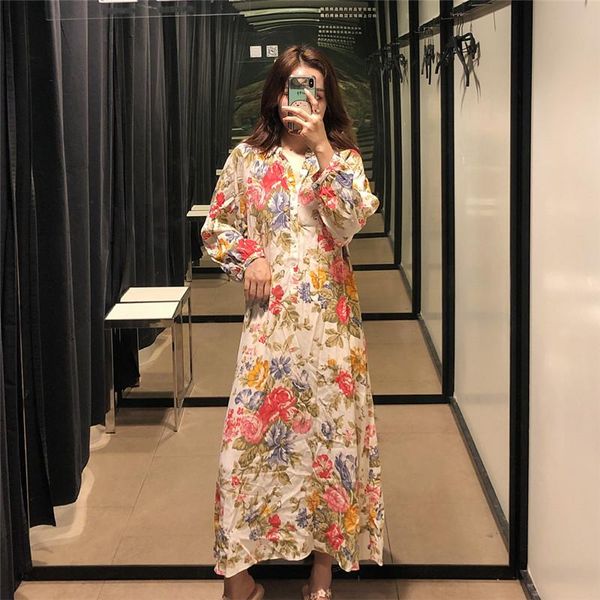 casual dresses cuffs front button feminine elegant floral midi summer flowers print long dress women o-neck sleeve pleated, Black;gray
casual dresses cuffs front button feminine elegant floral midi summer flowers print long dress women o-neck sleeve pleated, Black;gray