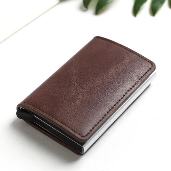 card holders aluminum holder, automatic -up bank box, smart quick release, women's and men's wallets, Brown;gray
card holders aluminum holder, automatic -up bank box, smart quick release, women's and men's wallets, Brown;gray