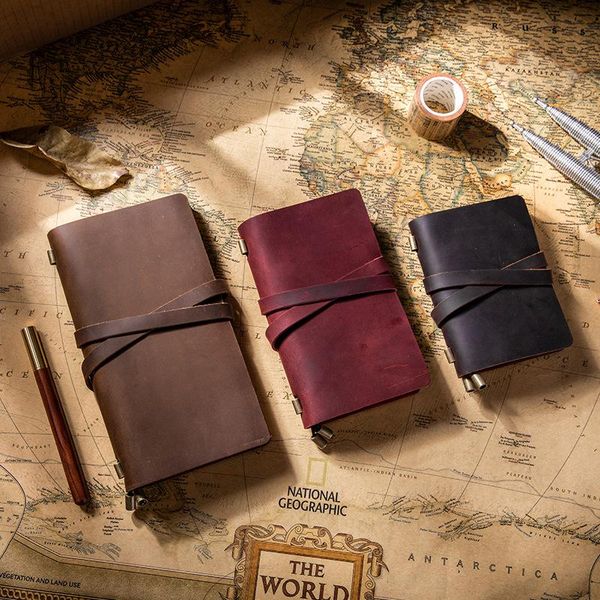 notepads genuine leather notebook handmade retro cowhide diary journal sketchbook planner kraft paper tn traveler's note book card cove, Purple;pink
notepads genuine leather notebook handmade retro cowhide diary journal sketchbook planner kraft paper tn traveler's note book card cove, Purple;pink