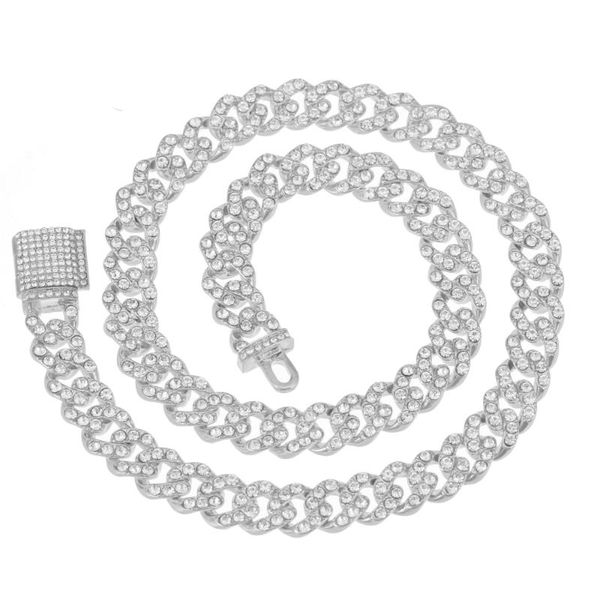 chains hip hop + bling 11mm miami cuban chain 1 row iced out rhinestone zircon paved necklaces bracelets for men women jewelry, Silver
chains hip hop + bling 11mm miami cuban chain 1 row iced out rhinestone zircon paved necklaces bracelets for men women jewelry, Silver