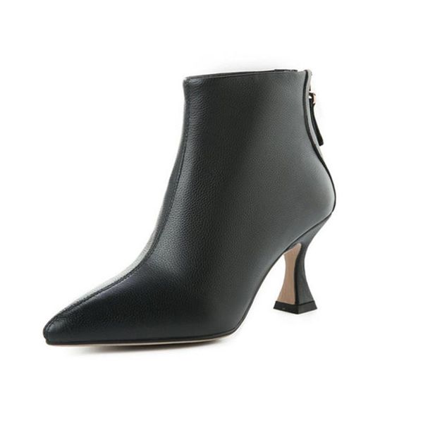 boots genuine leather back zipper ankle women autumn winter party office shoes woman pointed toe short size 41 42 43, Black
boots genuine leather back zipper ankle women autumn winter party office shoes woman pointed toe short size 41 42 43, Black