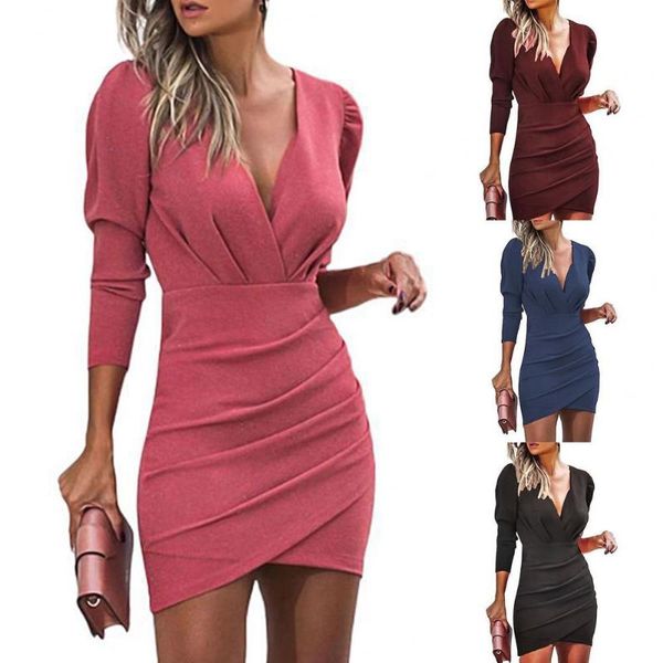 casual dresses women dress polyester long sleeve deep v neck ruched waist tight party mini bodycon woman fashion 2021 ropa mujer, Black;gray
casual dresses women dress polyester long sleeve deep v neck ruched waist tight party mini bodycon woman fashion 2021 ropa mujer, Black;gray