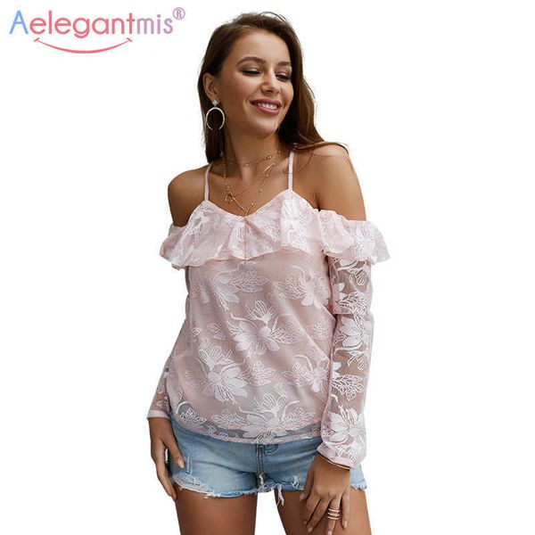 aelegantmis spring summer women lace off shoulder backless strap ladies ruffles long sleeve blouse shirt 210607, White
aelegantmis spring summer women lace off shoulder backless strap ladies ruffles long sleeve blouse shirt 210607, White